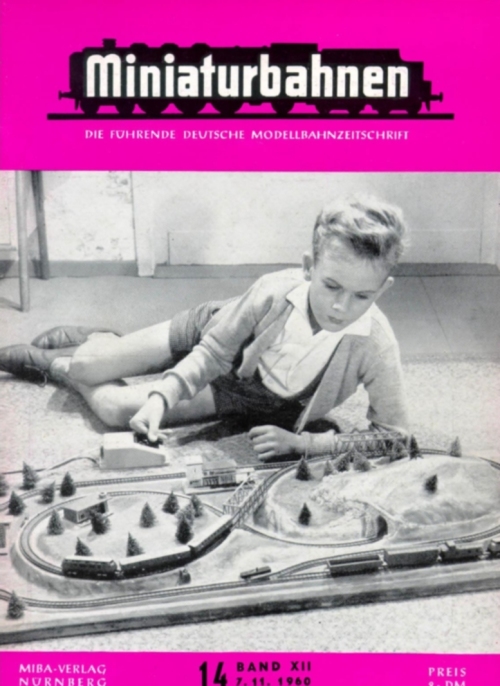Il prim plastico Arnold, su una copertina di MiBa (Miniaturbahnen) del 1960