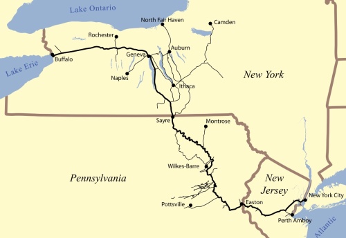 Mappa della Lehigh Valley RR - da Wikipedia